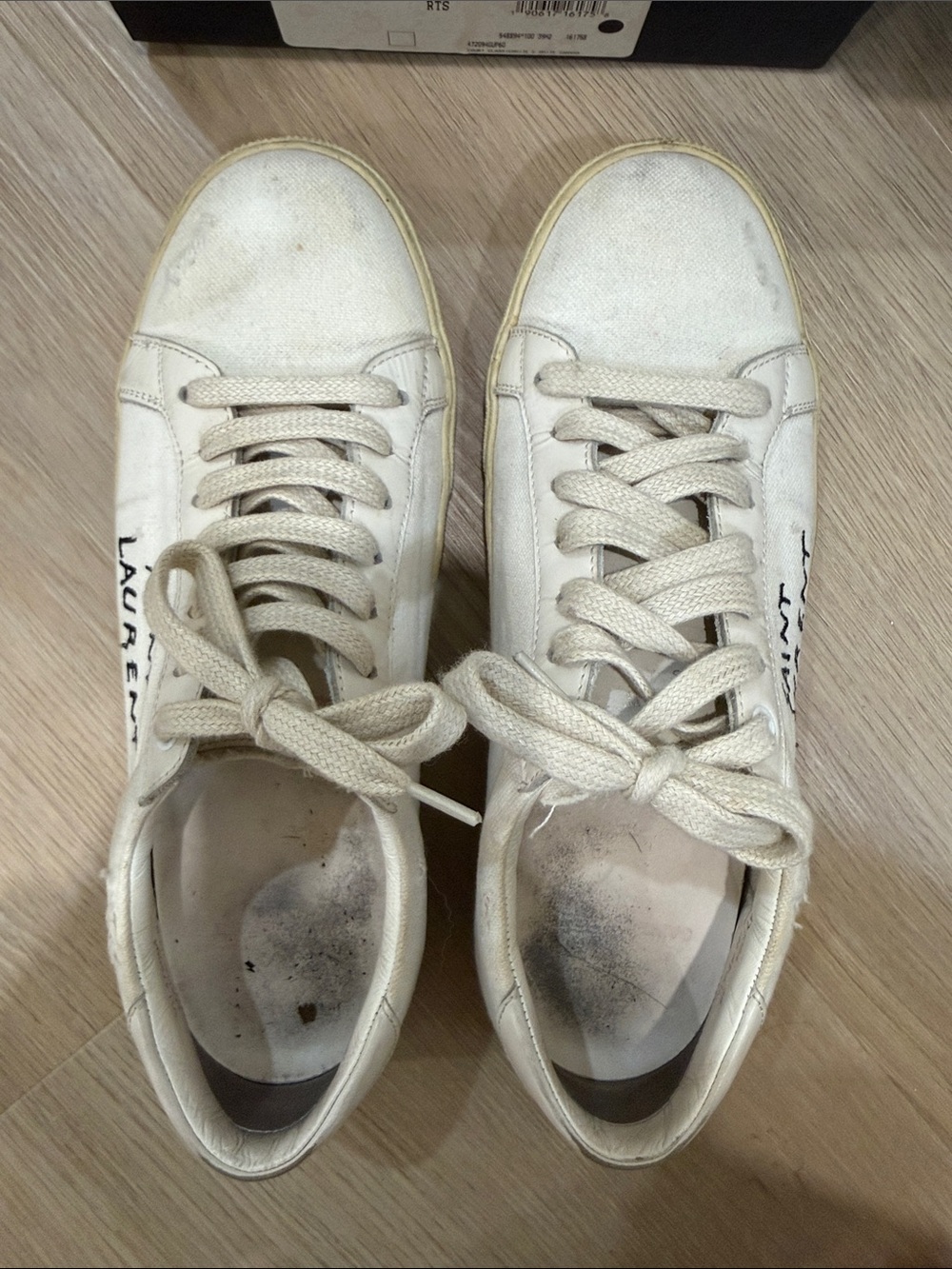 Saint Laurent Court Canvas Distressed Sneaker